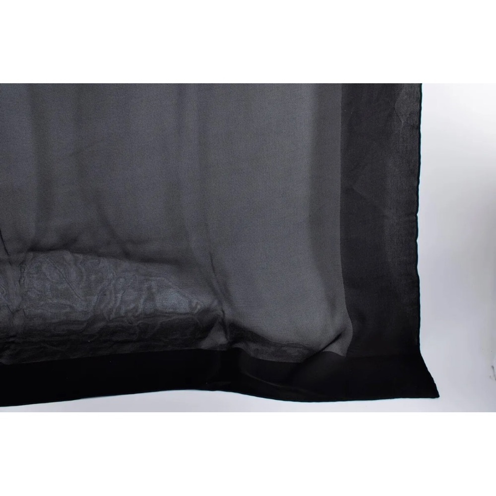 Christian Dior Scarf Bandana Silk 100% Black 88×88cm (35inches)Authentic - Picture 10 of 12